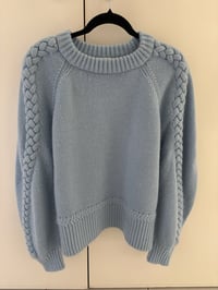 Image 2 of Aje Blouson Knit Sweater Chunky Jumper Crew Neck Autumn Winter Size M