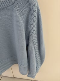 Image 4 of Aje Blouson Knit Sweater Chunky Jumper Crew Neck Autumn Winter Size M