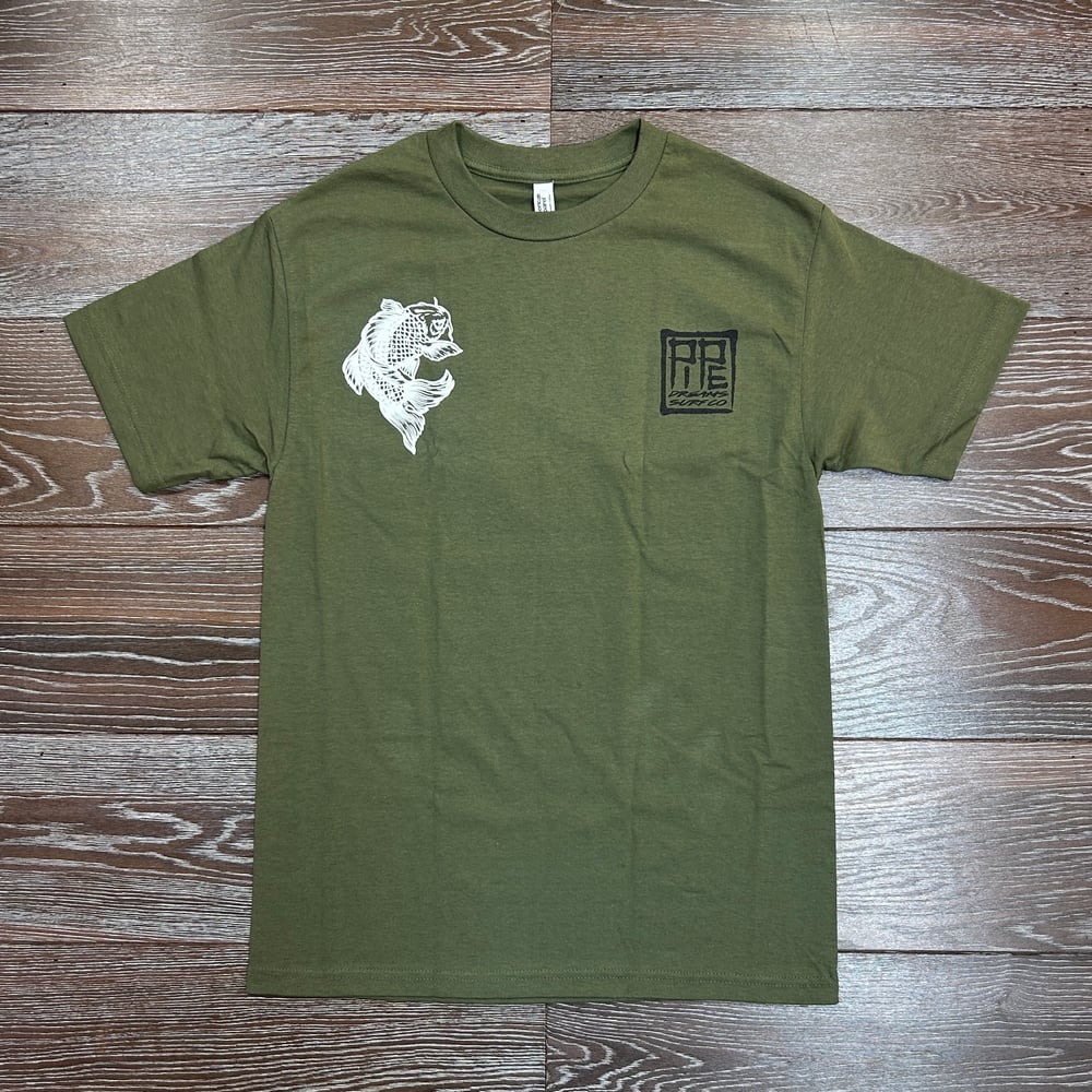 Image of Mamoru Blossom Olive Men's T-shirt 