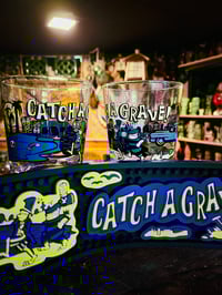 Image 2 of CATCH A GRAVE Rail Bar Mat + Mai Tai Glass BUNDLE!