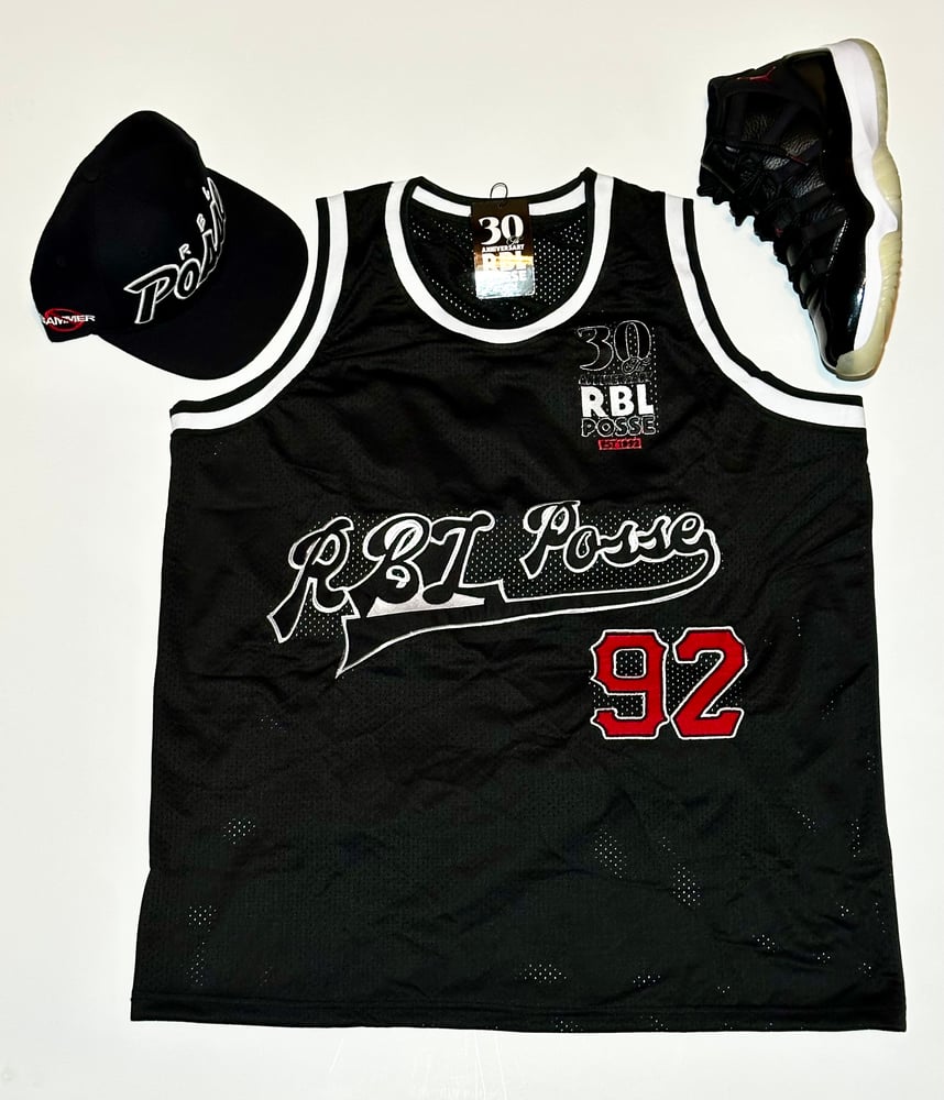 Image of RBL Posse Basketball Jersey (Black/White)