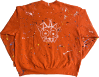 Image 2 of Orange Paint Splatter Sweater 