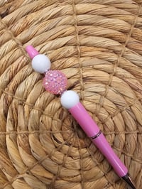 Image 5 of Pink & Black Bougie Beaded Pens 