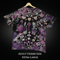 Image 1 of Reverse Tie Dye (XL) Mandala Adult Unisex T-Shirt