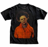 Image 1 of Michael Myers Mugshot T-Shirt | Halloween Horror Parody Graphic Tee