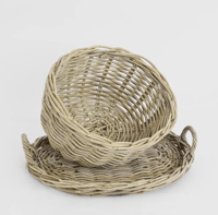Image 2 of Signature Large Oval Rattan Cloche 