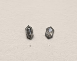 Image of *Made to order* 18ct Rose gold, Dark Grey Hexagonal Rose-Cut diamond ring (LON242)