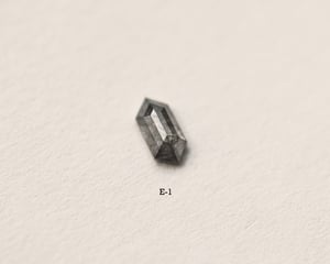 Image of *Made to order* 18ct Rose gold, Dark Grey Hexagonal Rose-Cut diamond ring (LON242)