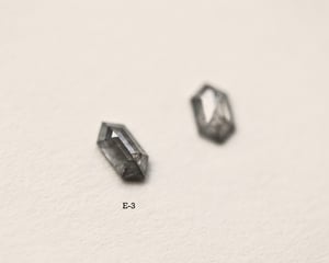 Image of *Made to order* 18ct Rose gold, Dark Grey Hexagonal Rose-Cut diamond ring (LON242)