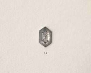 Image of *Made to order* 18ct Rose gold, Dark Grey Hexagonal Rose-Cut diamond ring (LON242)