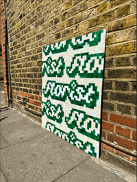 Image 3 of Green, Light Pink & White