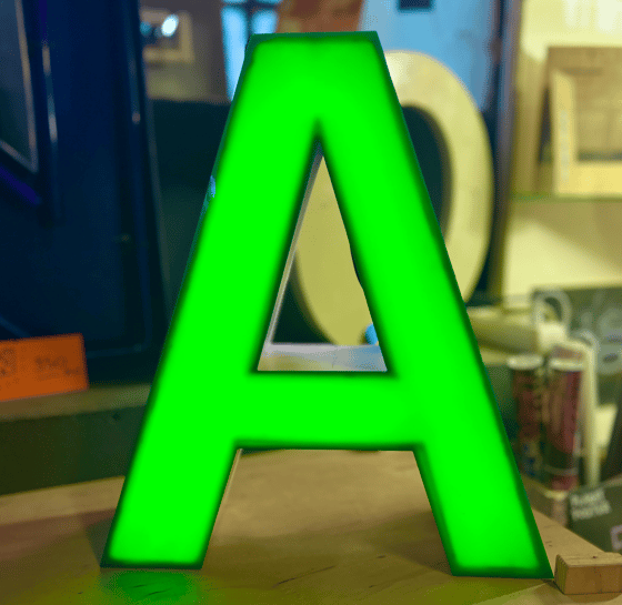 Image of 'A' Vintage Neon Sign