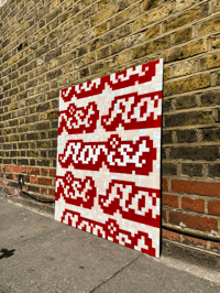 Image 3 of Red, Light Pink and White.