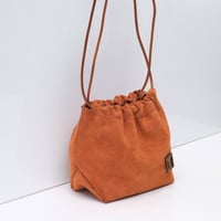 Image 2 of Scrunchy Suede Sling in pumpkin