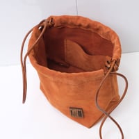 Image 7 of Scrunchy Suede Sling in pumpkin