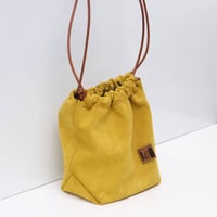 Image 3 of Scrunchy Suede Sling in limone