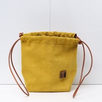 Image 2 of Scrunchy Suede Sling in limone