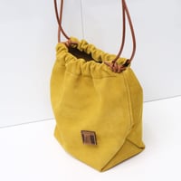Image 6 of Scrunchy Suede Sling in limone