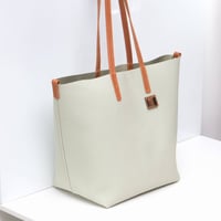 Image 2 of Slouchy Wide Tote in light mint