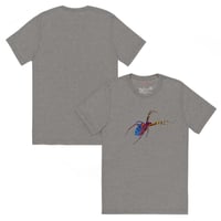 Image 15 of Short Sleeved T-shirt (Adult M/F) - Spider Rainbow Glow