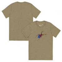 Image 19 of Short Sleeved T-shirt (Adult M/F) - Spider Rainbow Glow