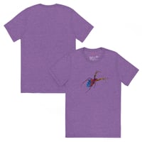 Image 20 of Short Sleeved T-shirt (Adult M/F) - Spider Rainbow Glow