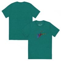 Image 23 of Short Sleeved T-shirt (Adult M/F) - Spider Rainbow Glow