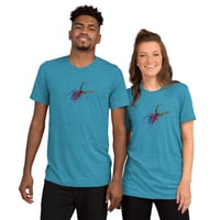 Image 4 of Short Sleeved T-shirt (Adult M/F) - Spider Rainbow Glow