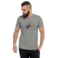 Image 3 of Short Sleeved T-shirt (Adult M/F) - Spider Rainbow Glow