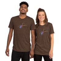 Image 2 of Short Sleeved T-shirt (Adult M/F) - Spider Rainbow Glow