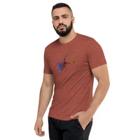 Image 1 of Short Sleeved T-shirt (Adult M/F) - Spider Rainbow Glow