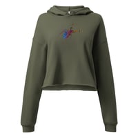 Image 5 of Crop Hoodie - Spider Rainbow Glow