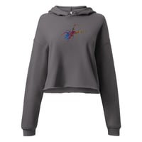 Image 7 of Crop Hoodie - Spider Rainbow Glow