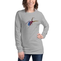Image 1 of Long Sleeve Tee (Adult M/F) - Spider Rainbow Glow