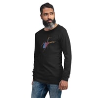 Image 2 of Long Sleeve Tee (Adult M/F) - Spider Rainbow Glow