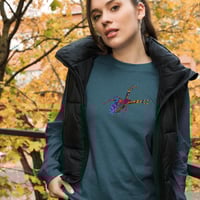 Image 3 of Long Sleeve Tee (Adult M/F) - Spider Rainbow Glow
