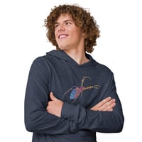 Image 8 of Long Sleeve Hoodie Tee - Spider Rainbow Glow
