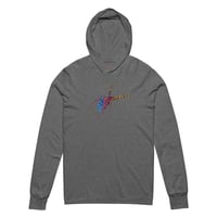 Image 7 of Long Sleeve Hoodie Tee - Spider Rainbow Glow