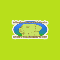 unbothered dog sticker