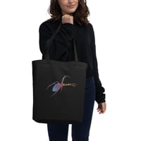 Image 2 of Eco Tote Bag - Spider Rainbow Glow