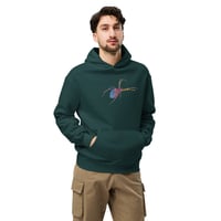 Image 8 of Long Sleeve Oversized Hoodie (Adult M/F) - Spider Rainbow Glow