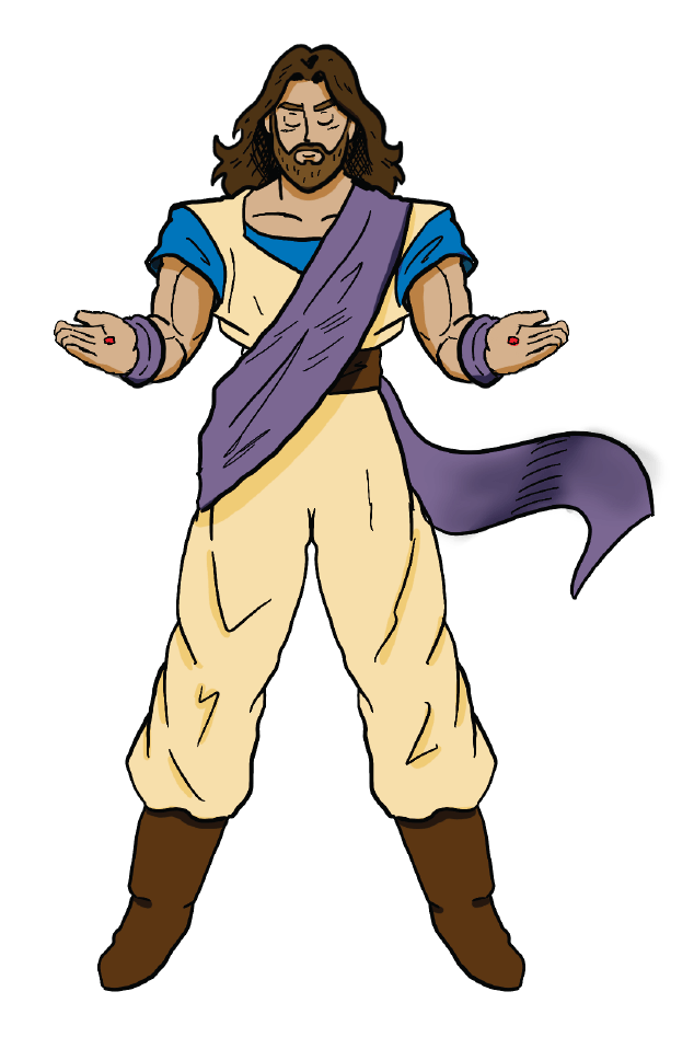 Image of Súper Jesús Samurai sticker