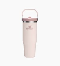 Image 1 of The IceFlow™ Flip Straw Tumbler "Rose Quartz" | 30 Oz.