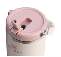 Image 4 of The IceFlow™ Flip Straw Tumbler "Rose Quartz" | 30 Oz.
