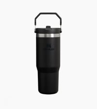 Image 1 of The IceFlow™ Flip Straw Tumbler "Black 2.0" | 30 Oz.