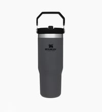 Image 1 of The IceFlow™️ Flip Straw Tumbler “Charcoal” | 30 Oz.