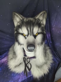 Image 1 of Wolf Fur realistic head Mask