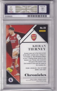 Image 2 of 2021 Panini Chronicles Kieran Tierney card