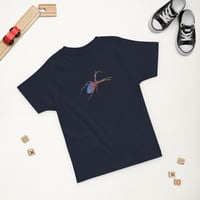 Image 3 of Toddler Jersey T-shirt - Spider Rainbow Glow