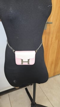 Image 4 of Pink H Belt Bag or Waist Bag